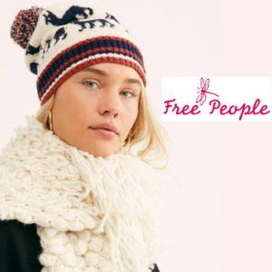 NWT- Free People Alpaca My Bags Pom Beanie - Ivory